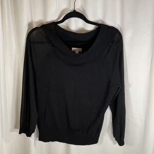 Joseph A Sheer Sleeve Rayon Blend Women’s XL Sweater Black Business Casual Class